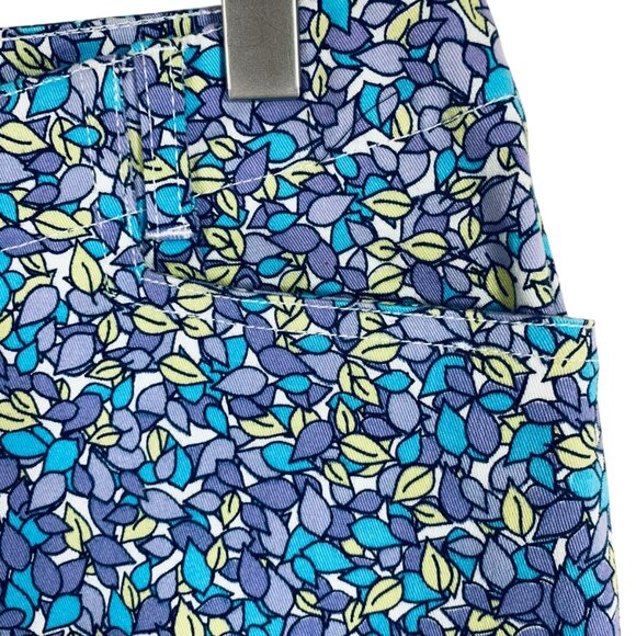 vibrant floral print cotton straight pencil fitted skirt SZ missy small Pemans - Picture 7 of 11